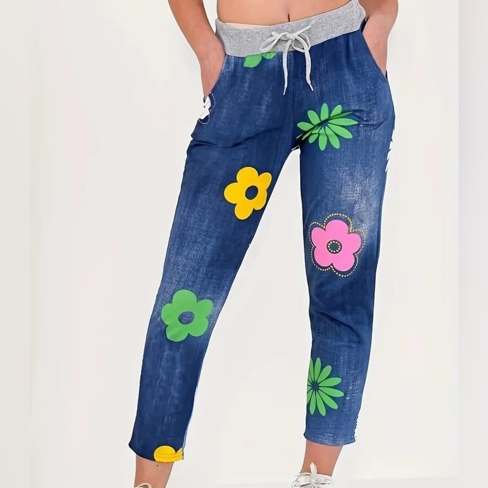 Floral Print Jogger Pants